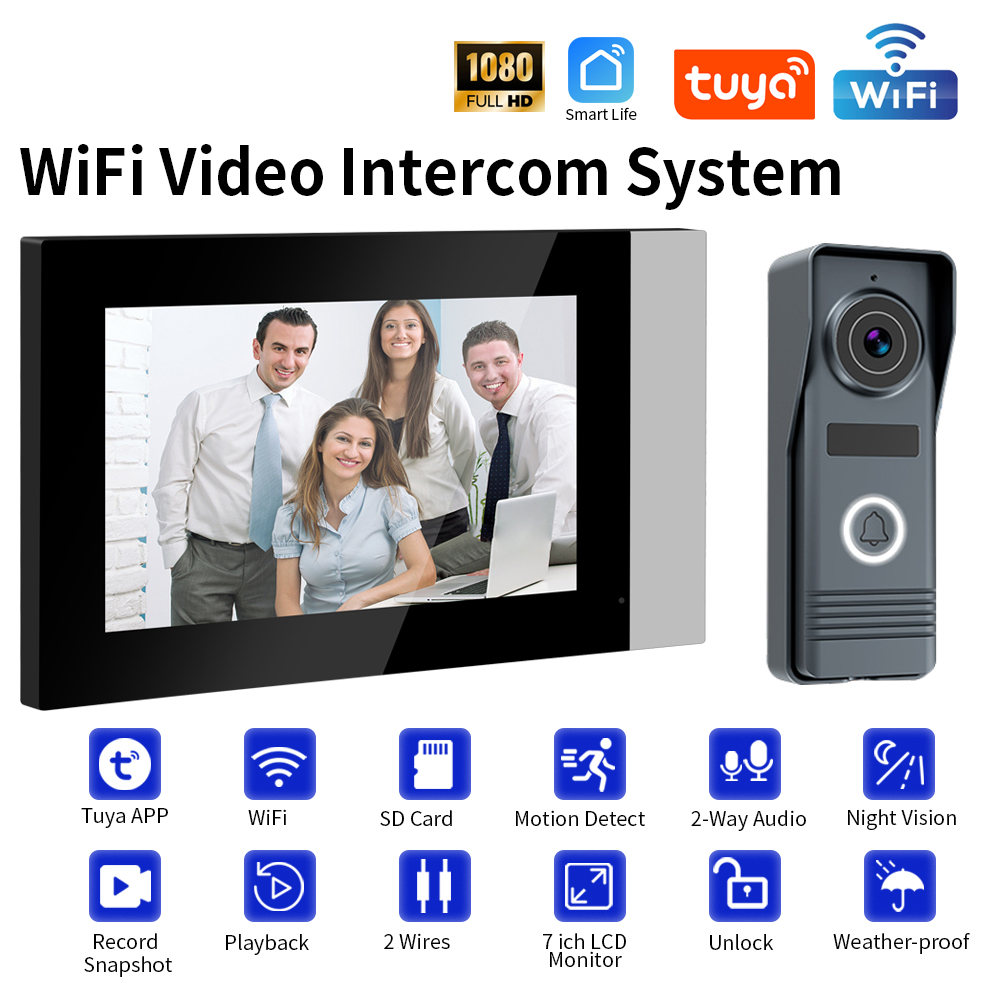 Smart Doorbell Wired - 2-Wires Smart Home Tuya Wifi 1080P