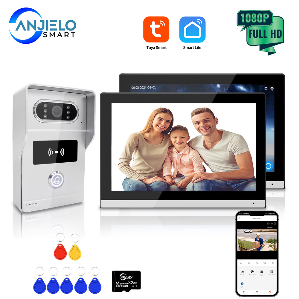 Smart Doorbell Wired - ANJIELO 1080P IP Video Intercom System