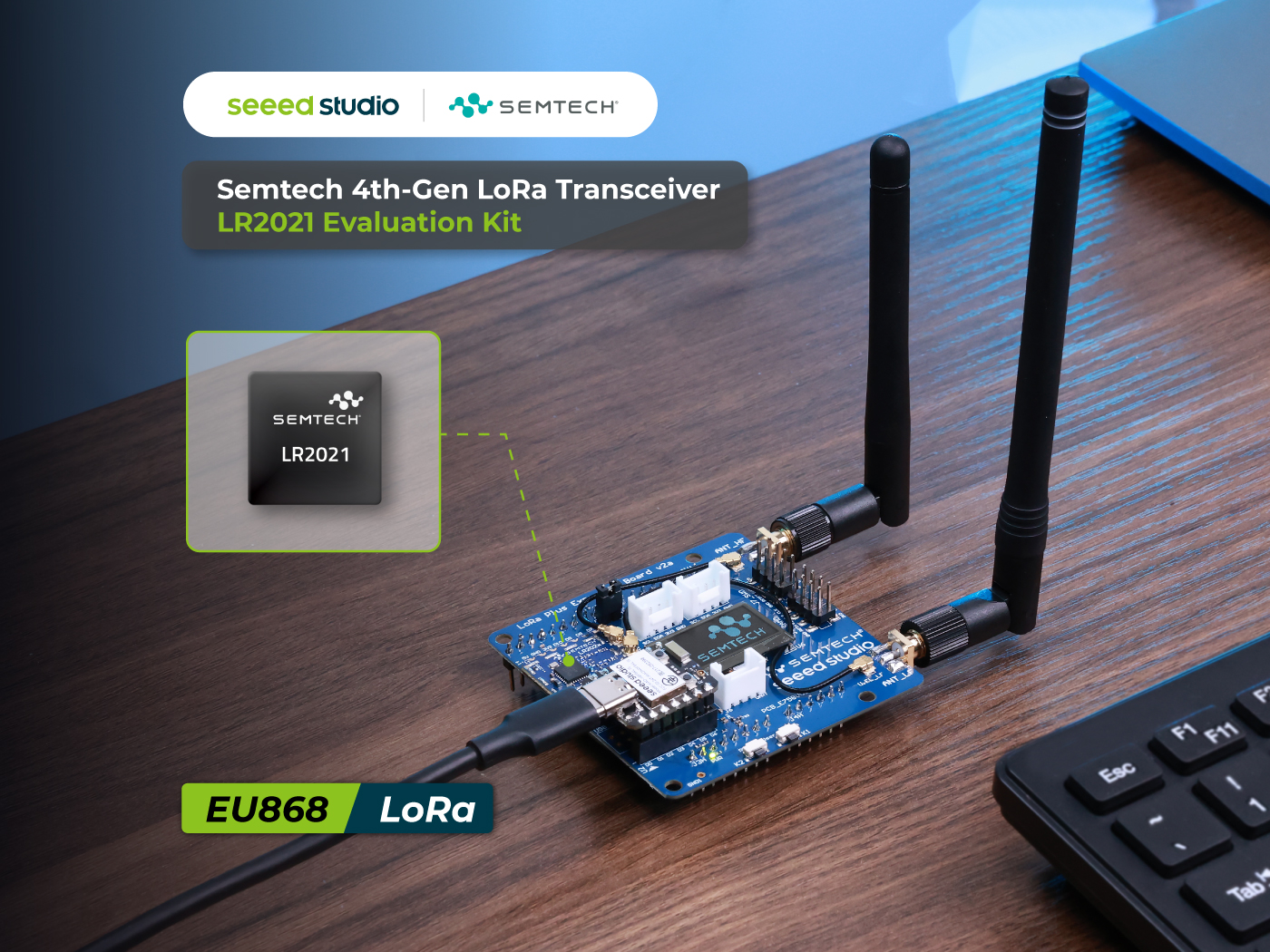 Home Automation Arduino - 868MHz Semtech LR2021 LoRa Plus Evaluation