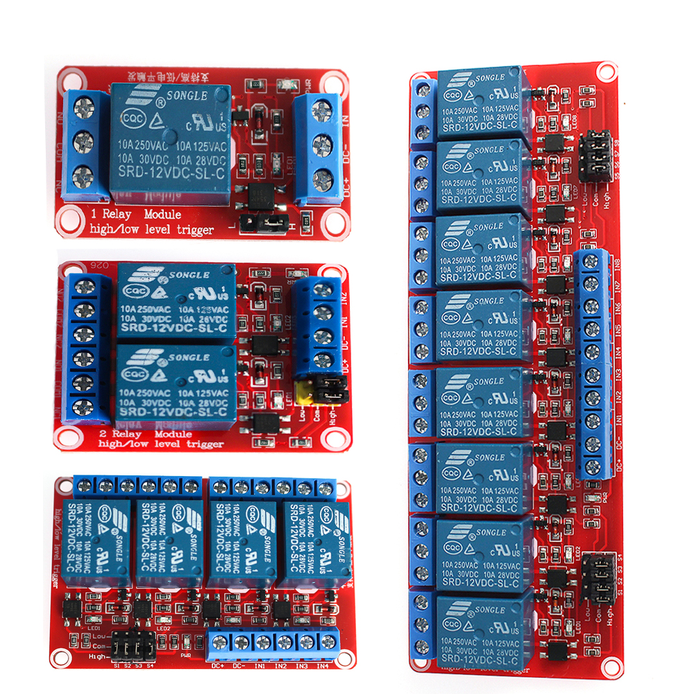 Relay 8 Channel Board - 1PCS Relay Module 5V 12V 24V
