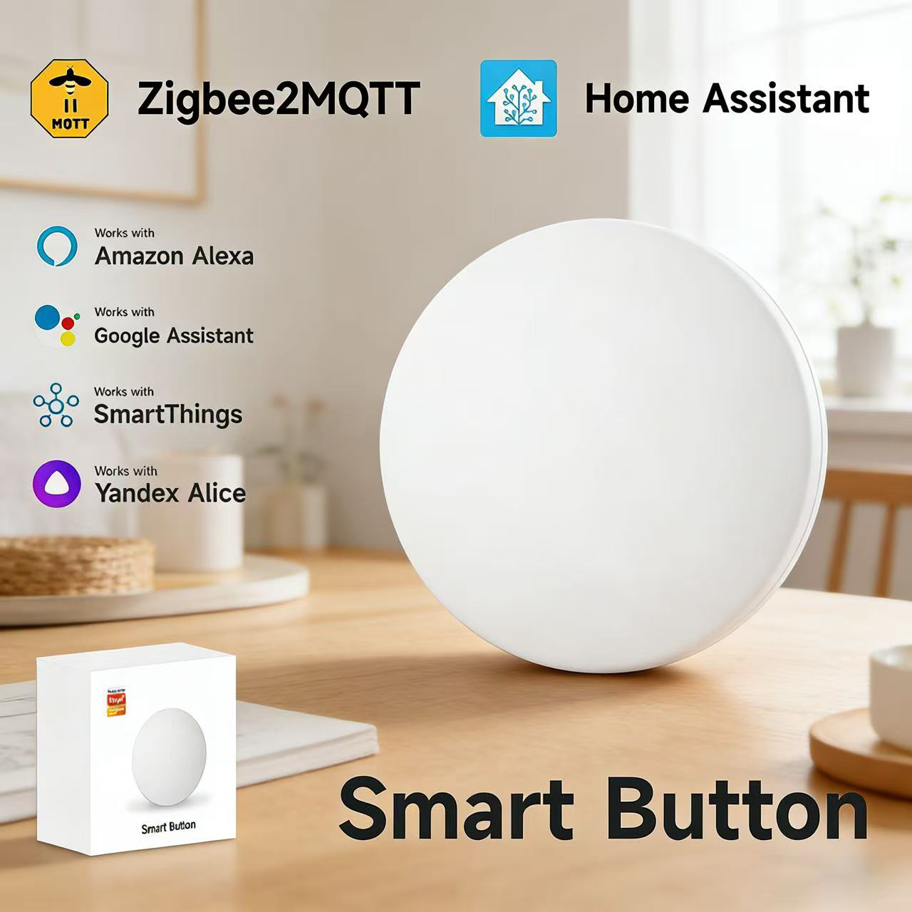Home Automation Technology - Zigbee3.0 2MQTT Smart Button Scene Switch