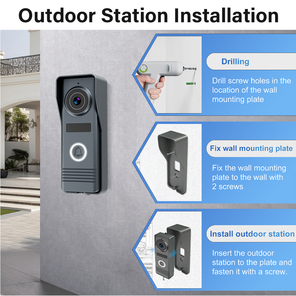 2-Wires Smart Home Tuya Wifi 1 - Smart Doorbell Wired ulasan dan harga