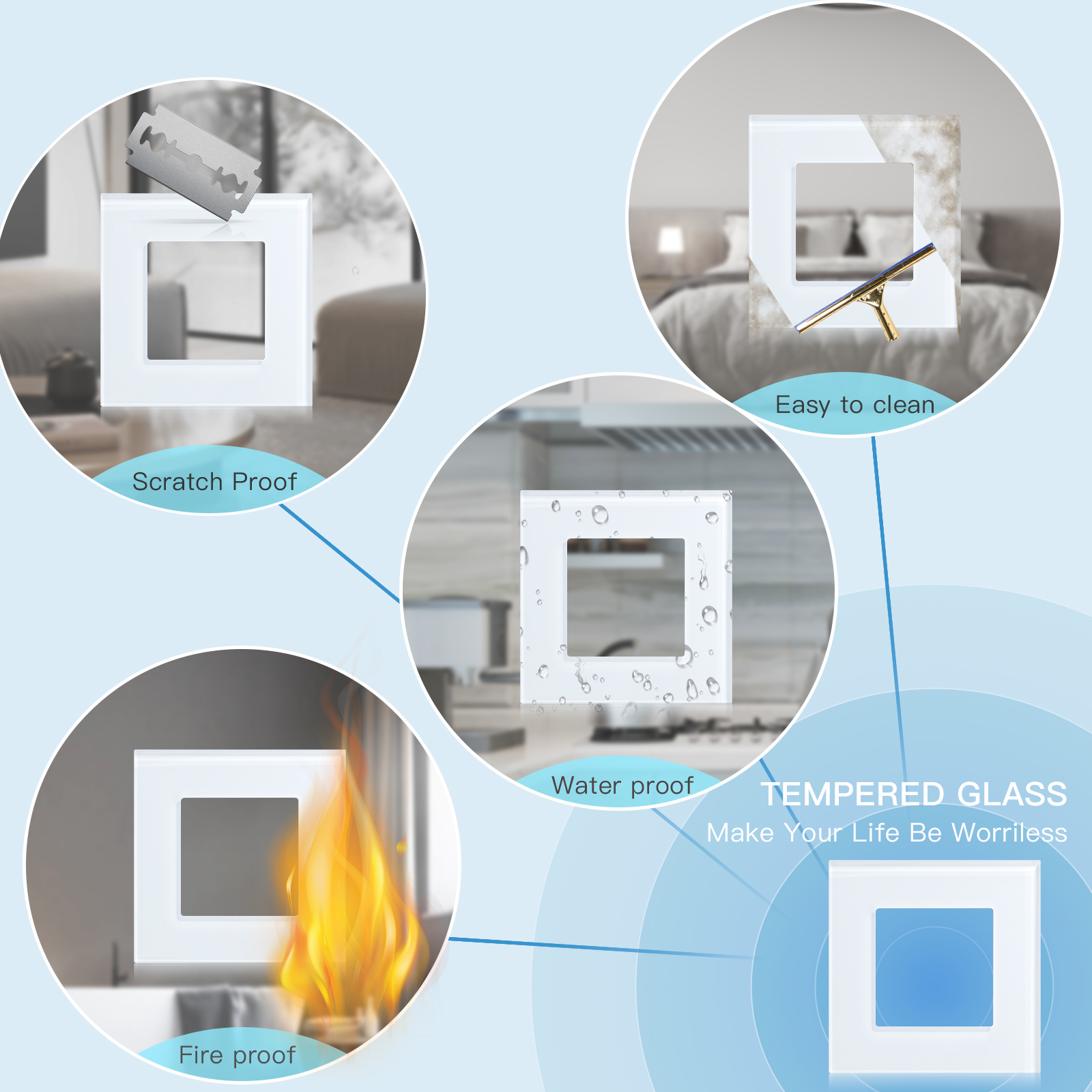 BSEED EU Standard Wall Socket  - Home Automation Panel Diy ulasan dan harga