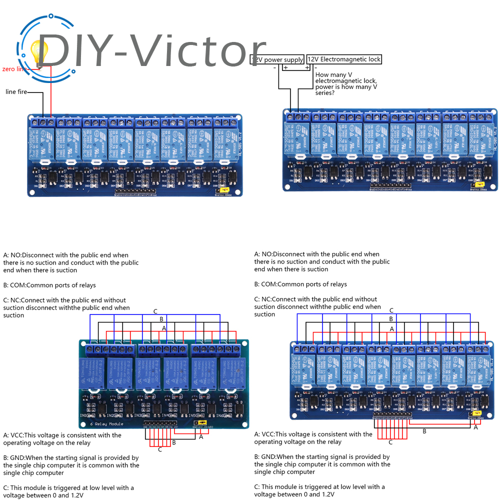 1 2 4 6 8 Channel DC 5V 12V Re - Relay 8 Channel Board ulasan dan harga