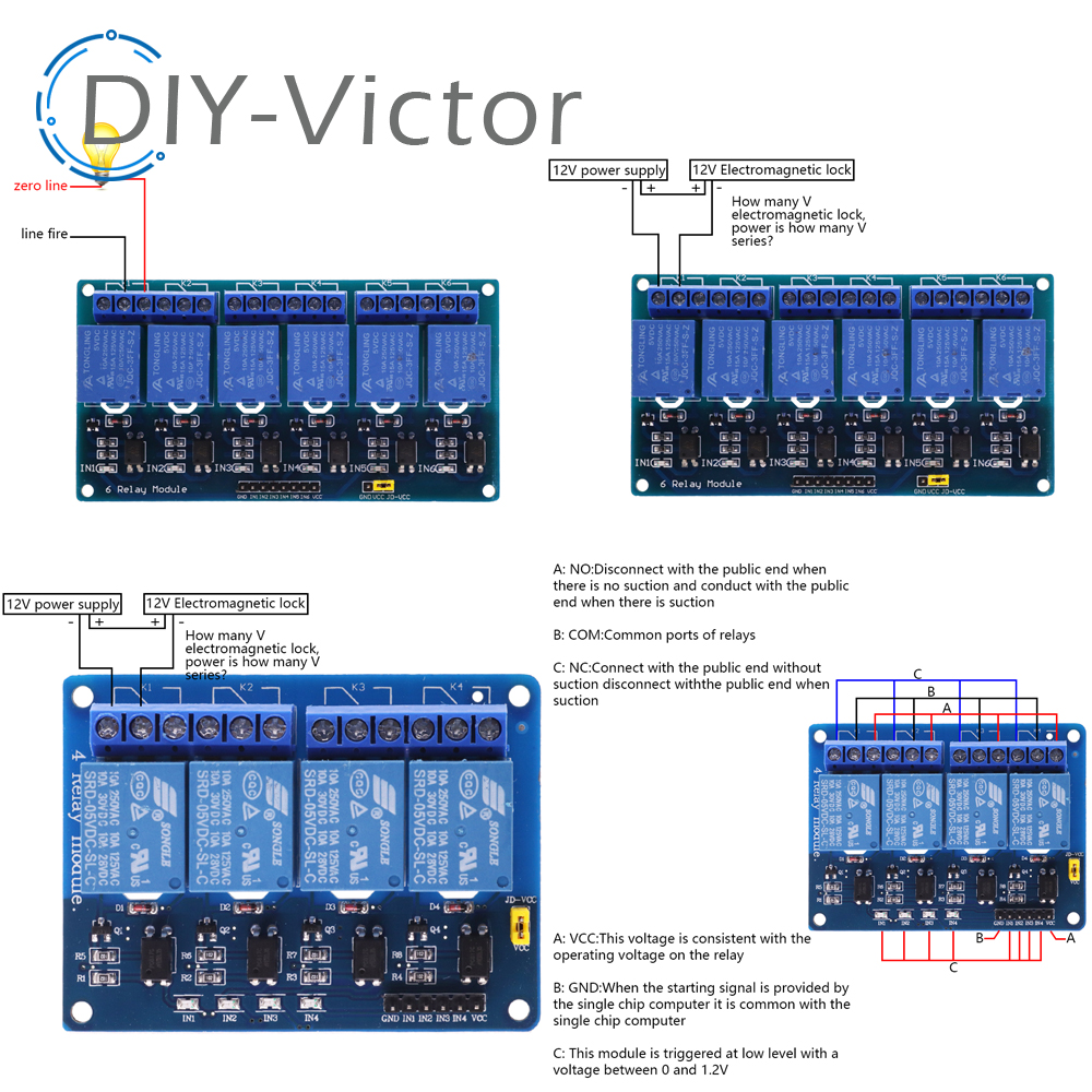 1 2 4 6 8 Channel DC 5V 12V Re - Relay 8 Channel Board ulasan dan harga