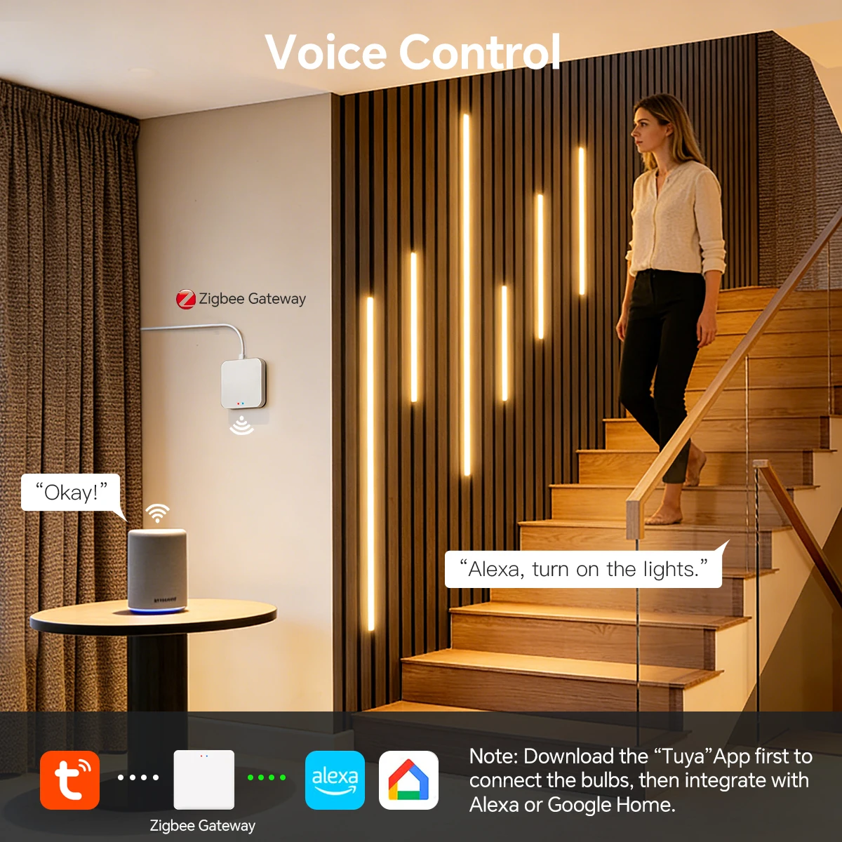 Zigbee Smart Neon COB LED Stri - Smart Home Automation Diy ulasan dan harga