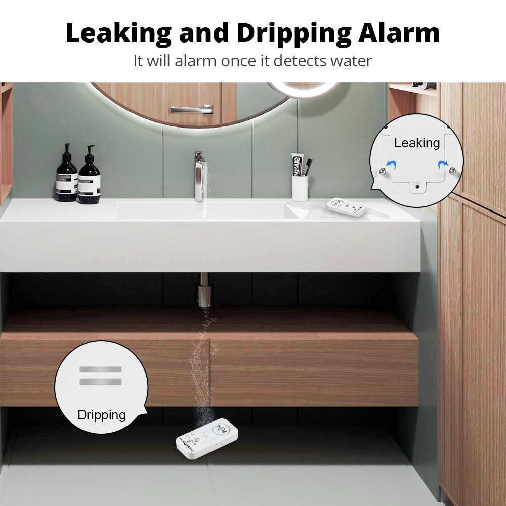 KERUI Wireless Water Sensor 90 - Home Automation Technology ulasan dan harga
