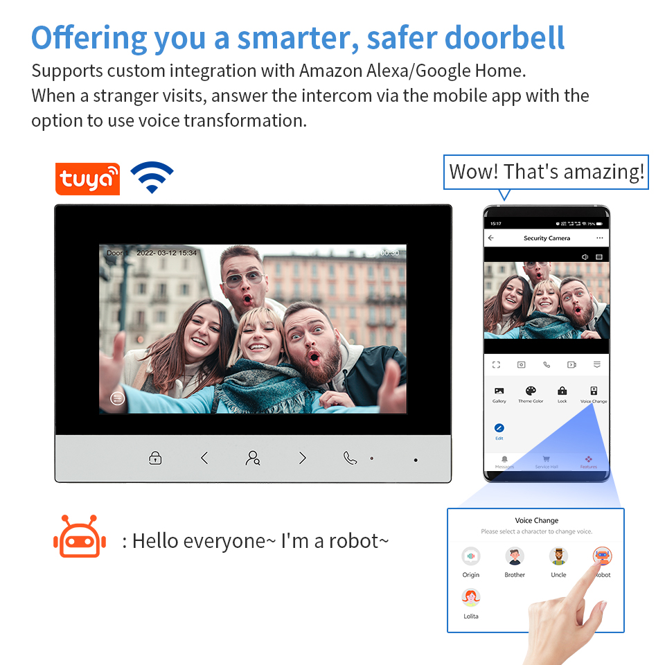 10inch Tuya WIFI Video Interco - Smart Doorbell Wired ulasan dan harga