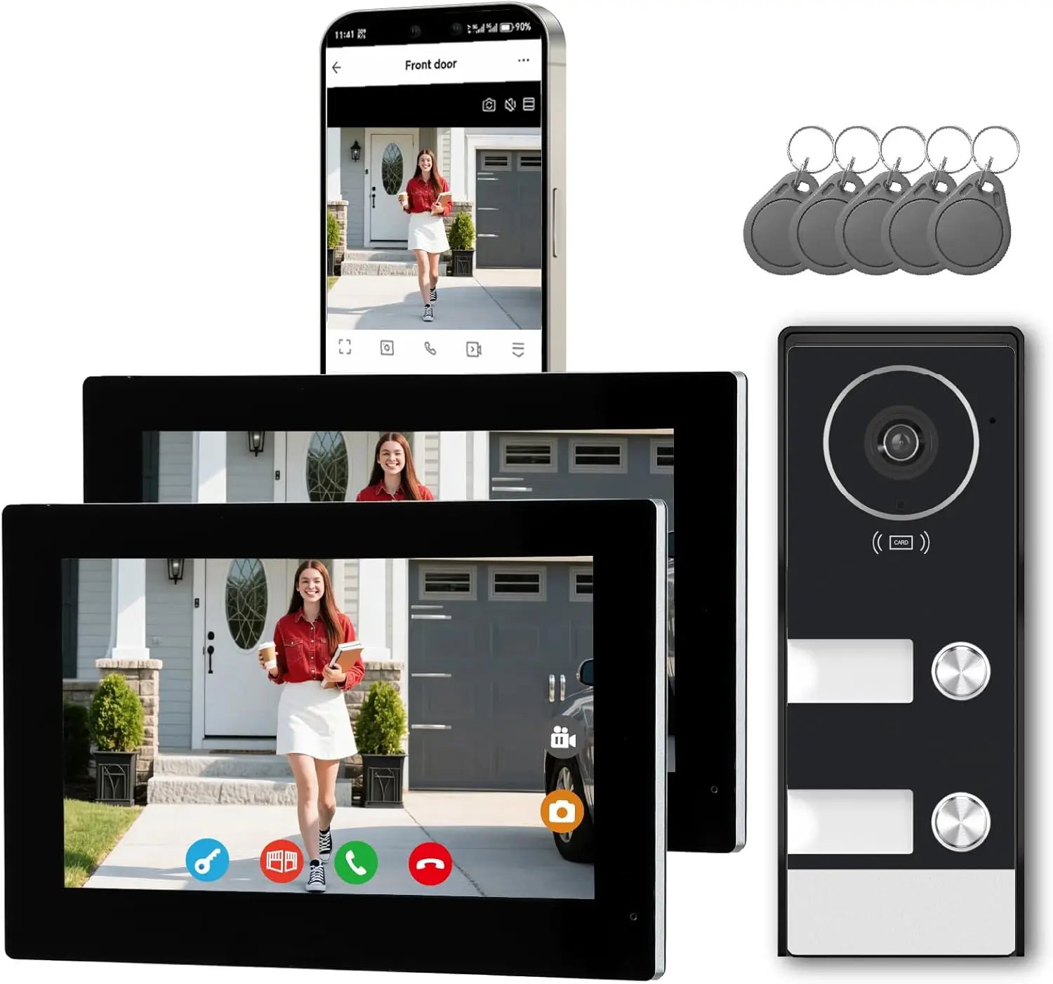 Smart Home Video Intercom Wire - Smart Doorbell Wired ulasan dan harga