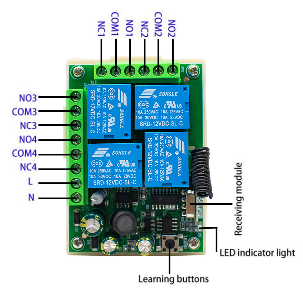 433Mhz Wireless Switch AC 85-2 - 433Mhz Receiver Module ulasan dan harga