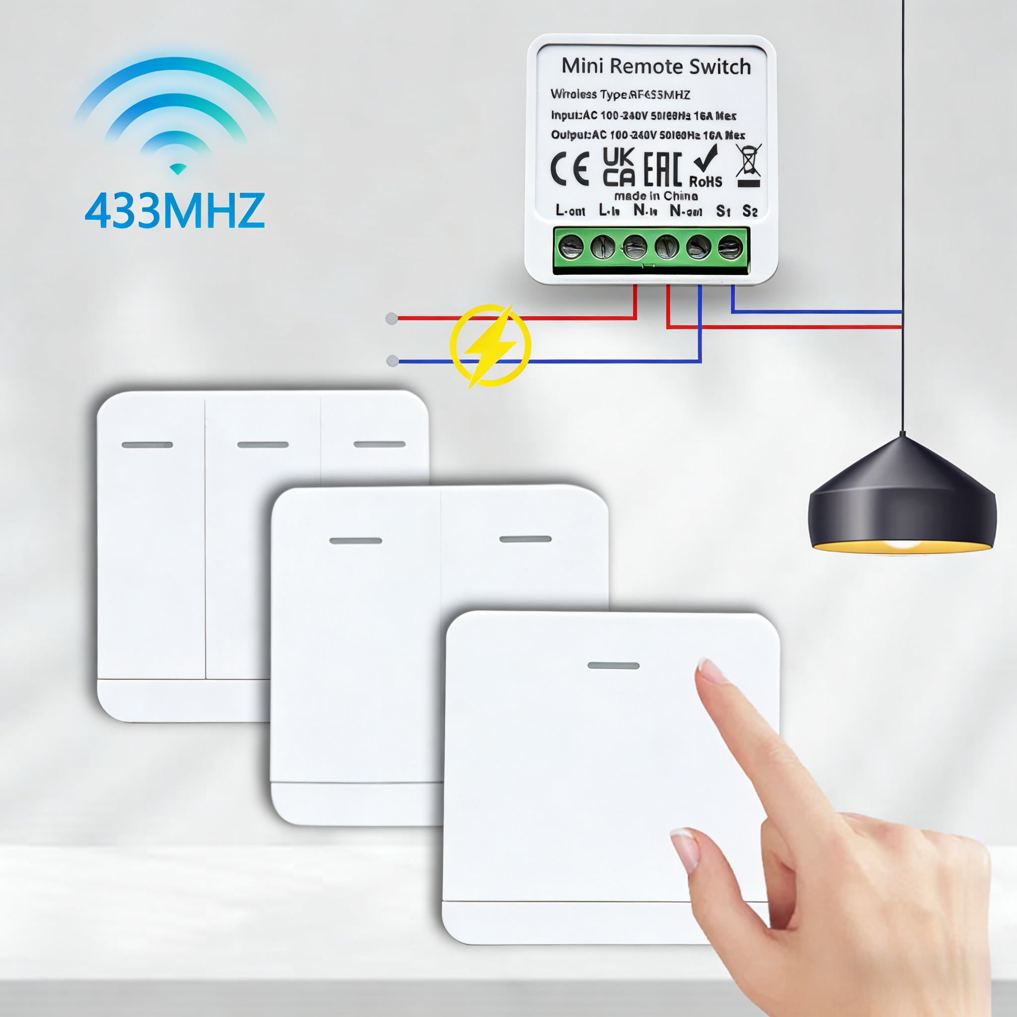 RF 433MHz Smart DIY Wireless S - Home Automation Panel Diy ulasan dan harga