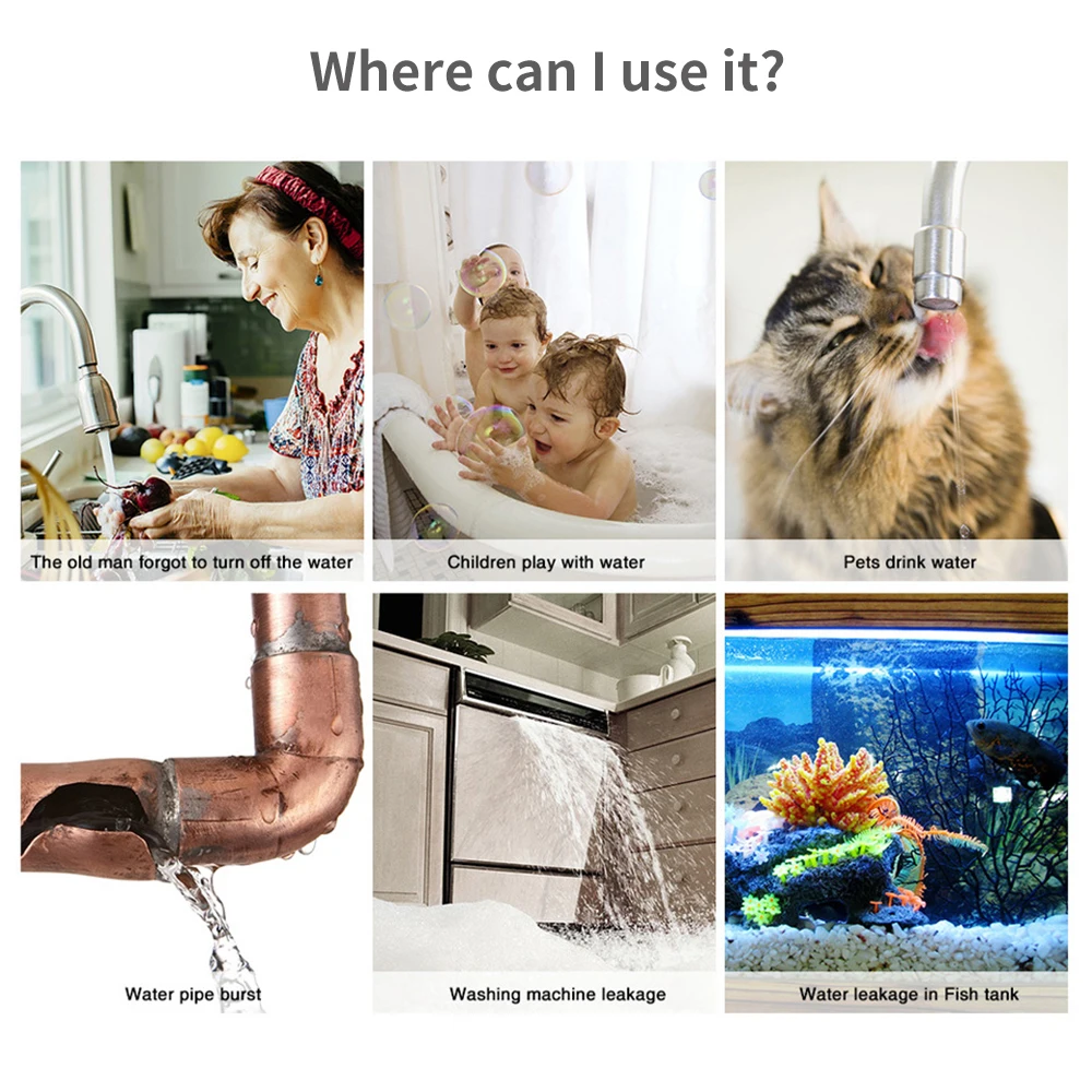 Tuya WiFi Zigbee Water Sensor  - Home Automation Technology ulasan dan harga