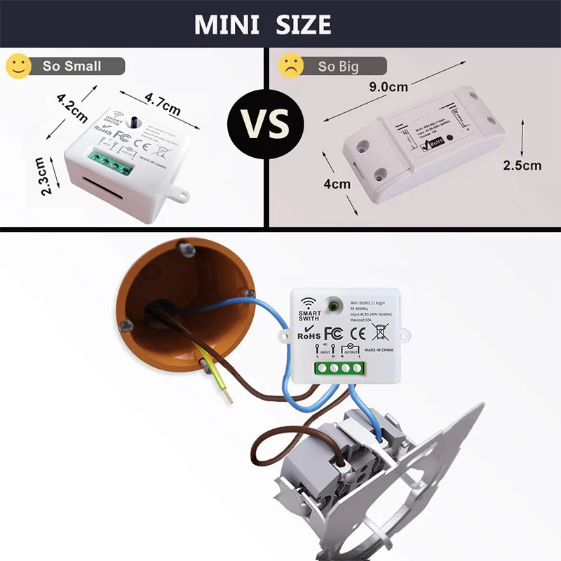 KEBIDU WIFI Mini Switch Tuya S - Home Automation Panel Diy ulasan dan harga