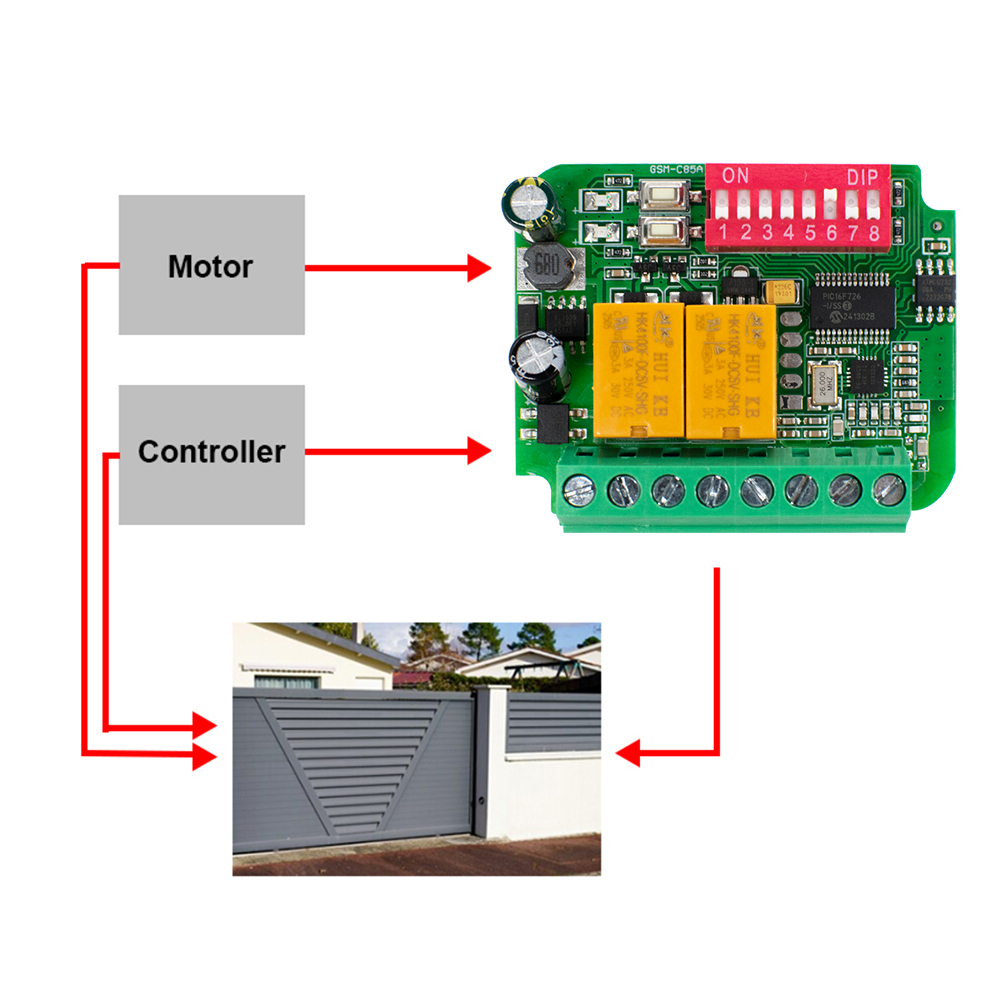 Garage Door Receiver Controlle - 433Mhz Receiver Module ulasan dan harga
