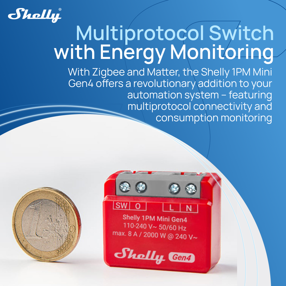 Shelly 1PM Mini Gen4 Zigbee Sm - Shelly Relay Module ulasan dan harga