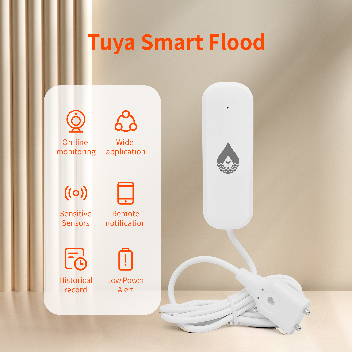 YFK Tuya WiFi Water Leakage Se - Home Automation Technology ulasan dan harga