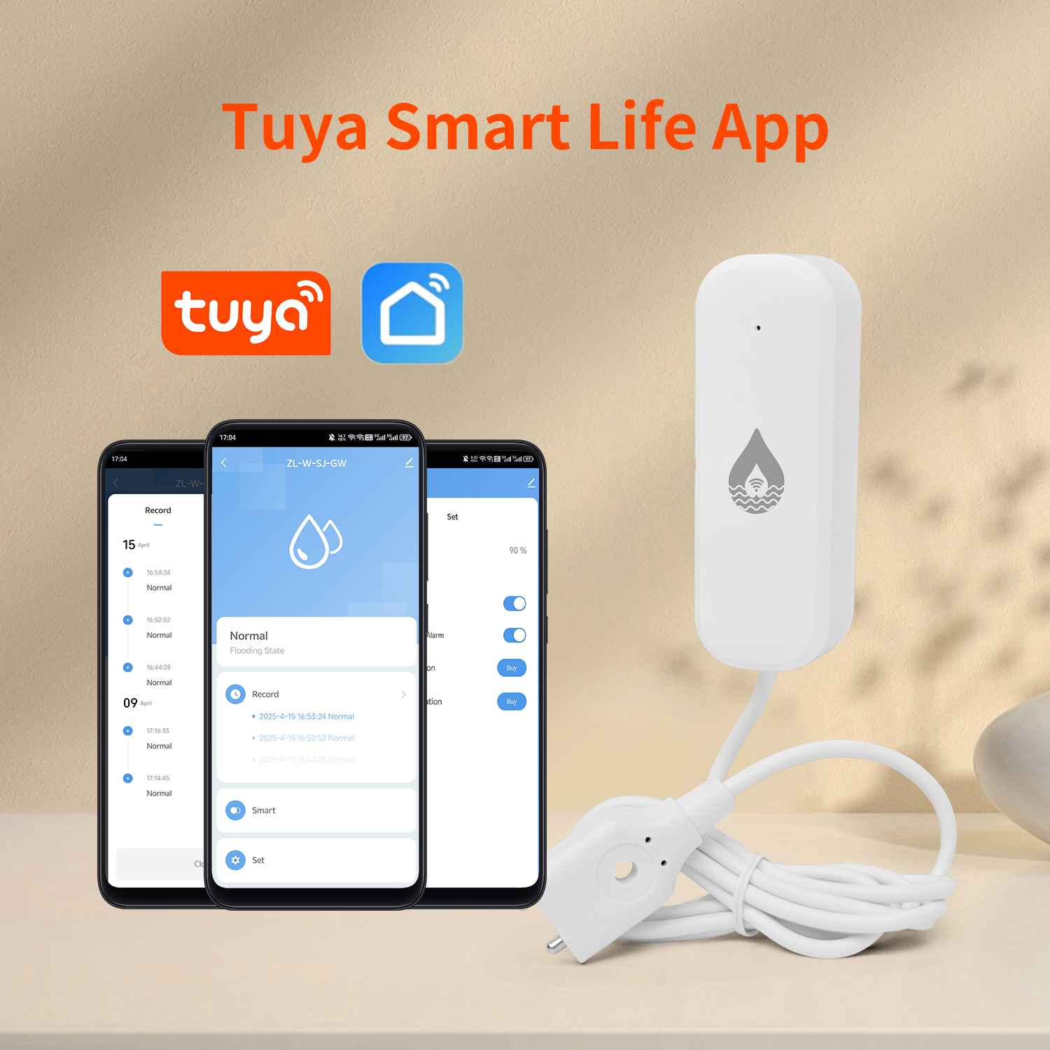 YFK Tuya WiFi Water Leakage Se - Home Automation Technology ulasan dan harga