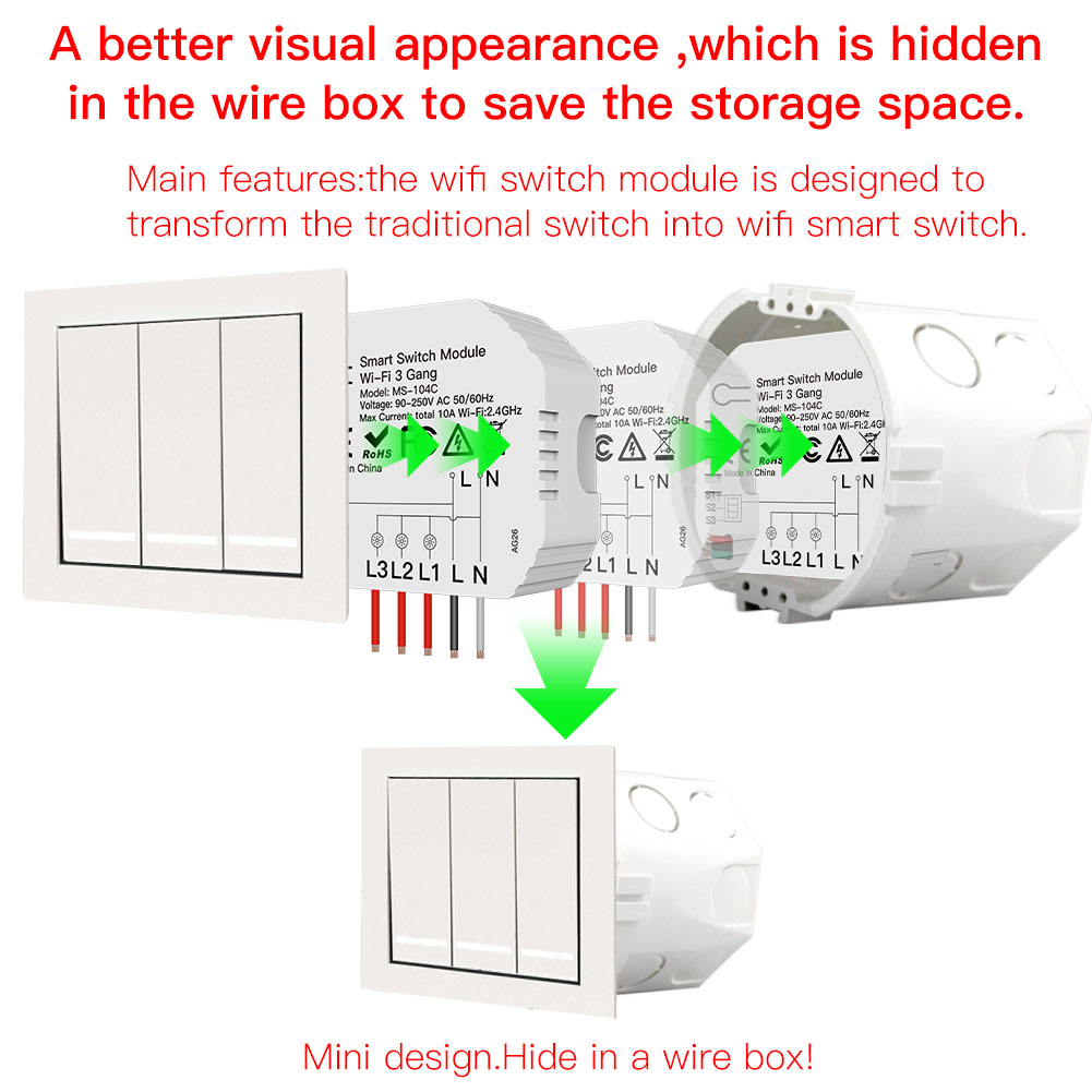 Wifi 3Gang 1/2 Way Mini DIY Li - Diy Home Automation Controller ulasan dan harga