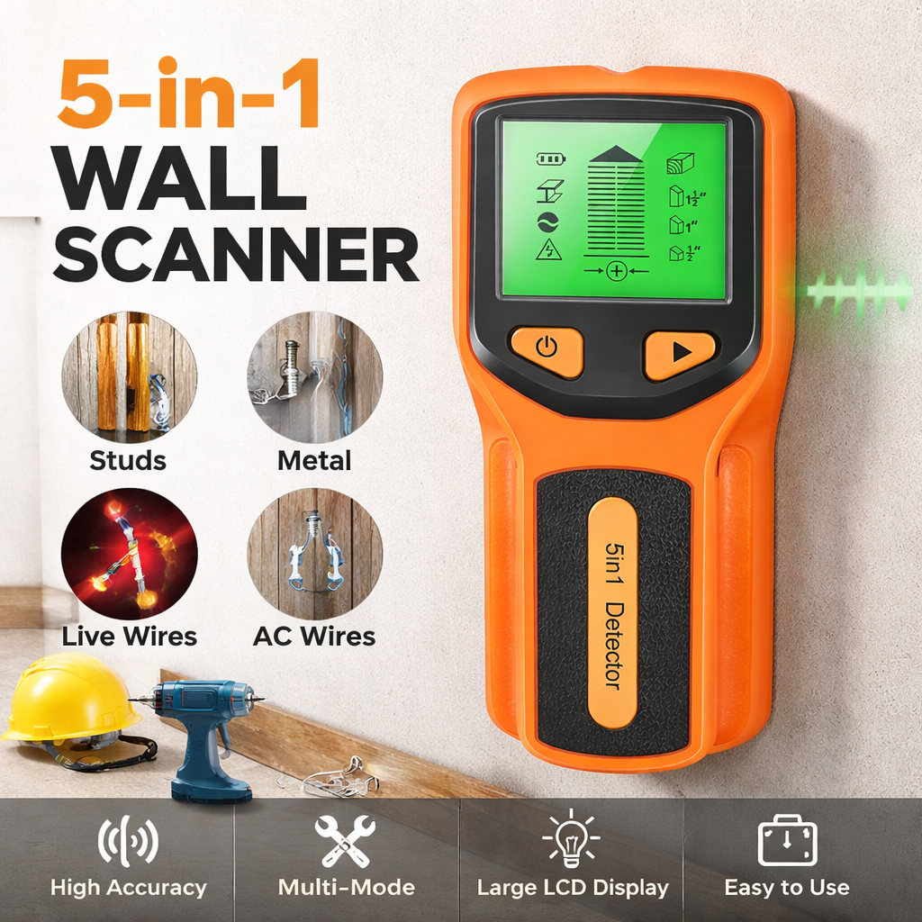 New 5-In-1 Wall Detector Handh - Water Leak Detector Wired ulasan dan harga